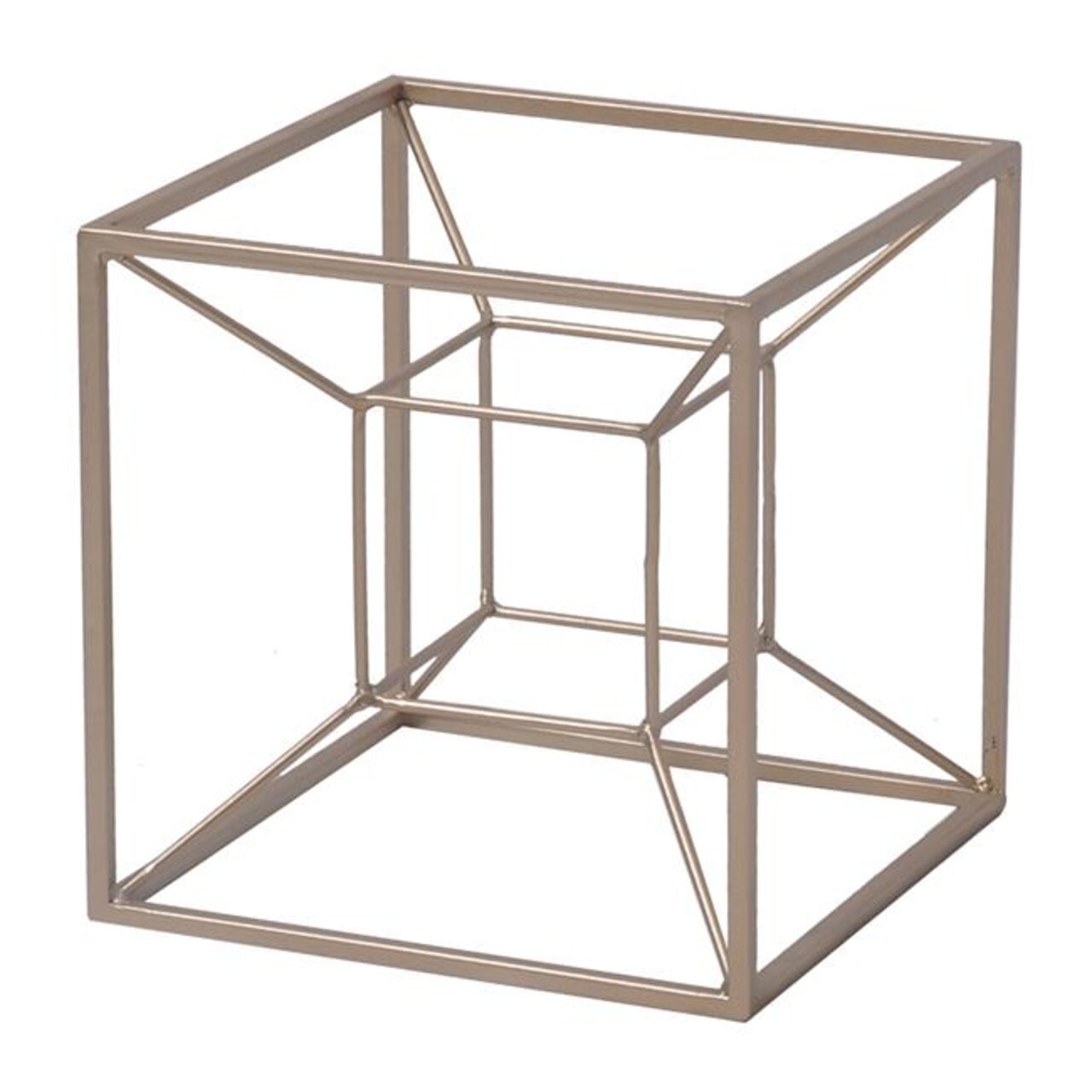 Cheungs 4921L 1.5 lbs Metal Tesseract Shaped Table Decor